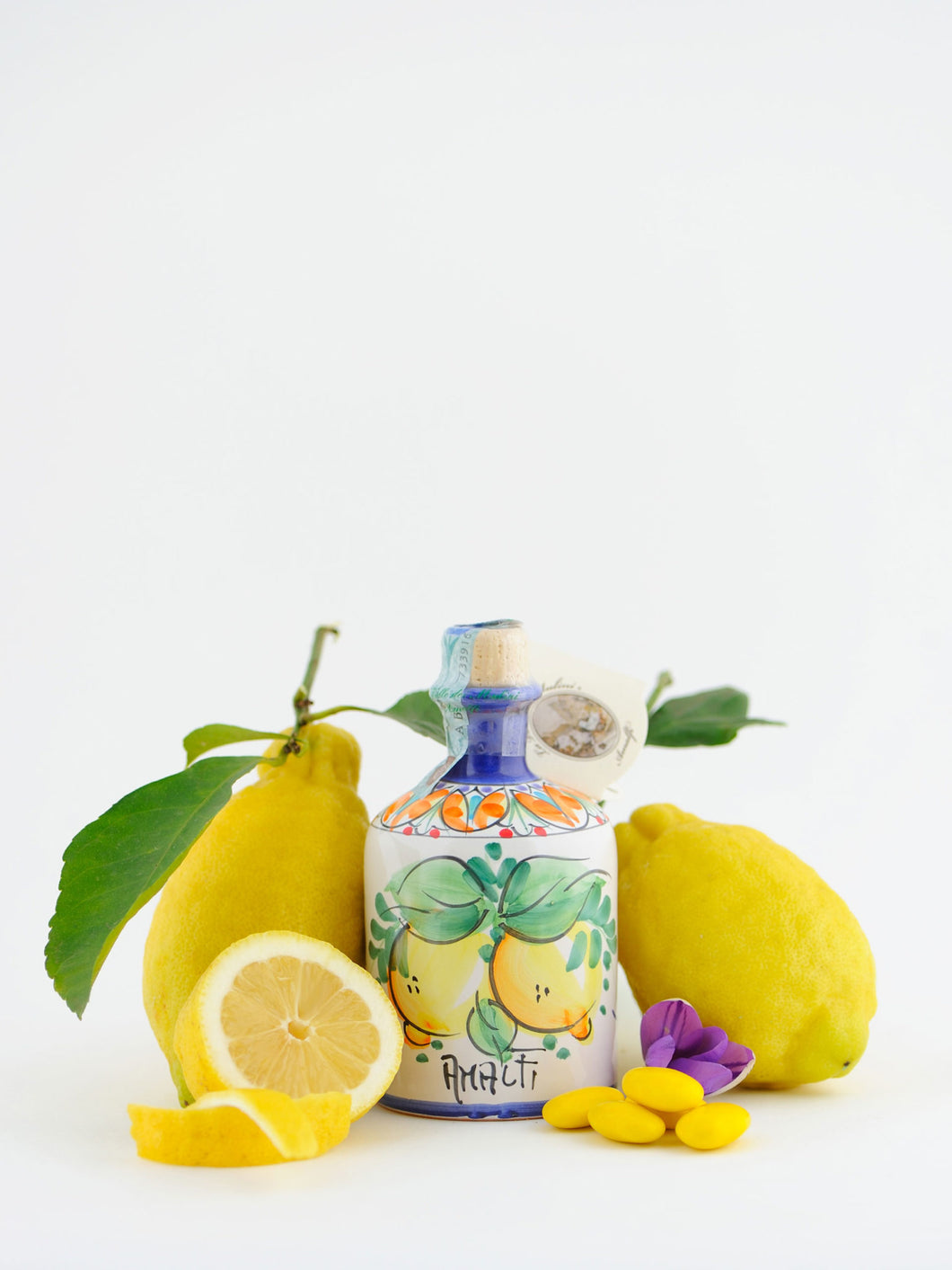 Limoncello in ceramic Bottle - Amalfi Lemon Decor 20 cl / 50 cl