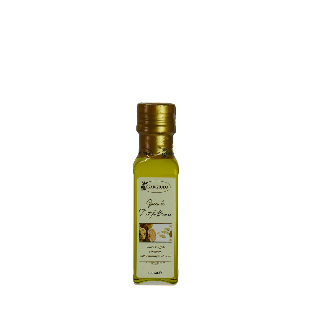 Extra virgin olive oil flavored with white truffle