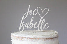 Load image into Gallery viewer, Customized Wedding Cake Topper with heart
