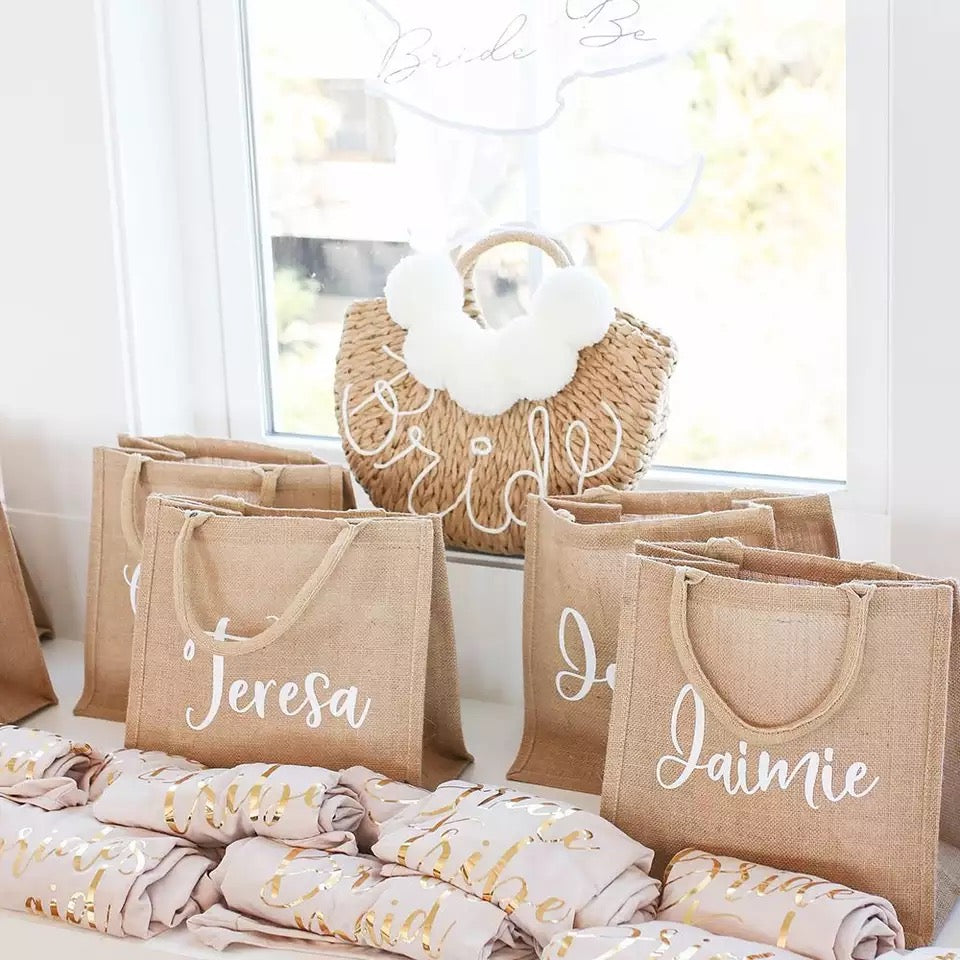 BELLA) Hotel welcome bag / Wifey / Bridesmaid Gifts / on sale monogram proposal / bachelorette / Beach / wedding/ bridal party