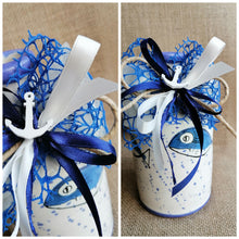 Load image into Gallery viewer, Hand Painted Ceramic Oil Jug
