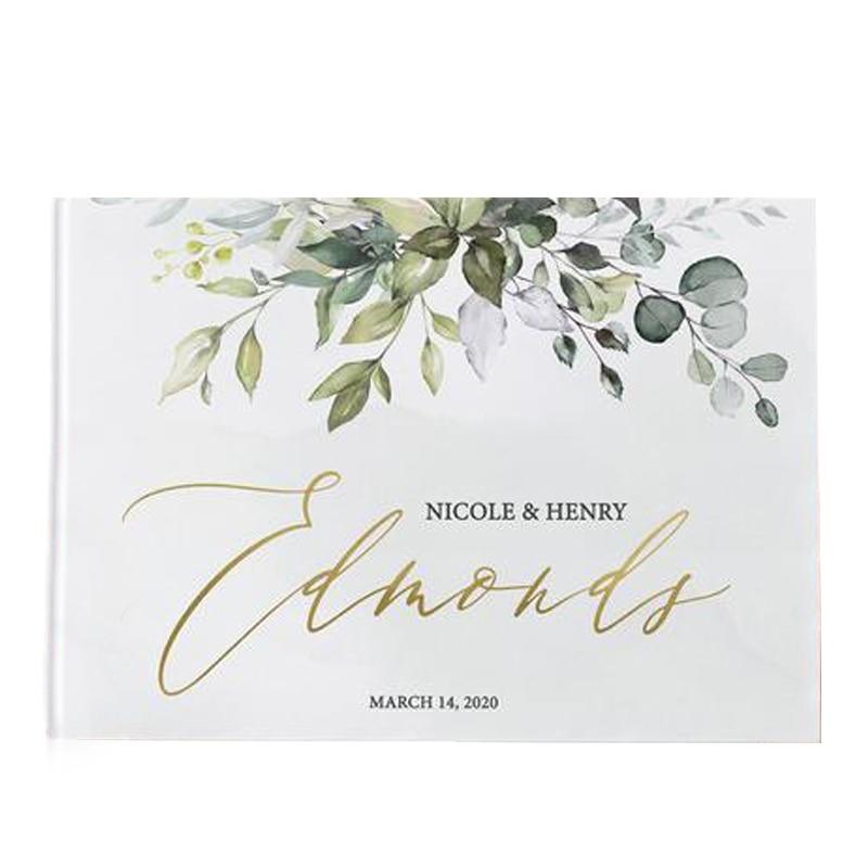 Customized Olive Branch Wedding Guest Book