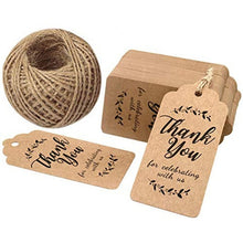 Load image into Gallery viewer, Wedding Favor Gift Labels, Thank You Gift Tags 100pcs
