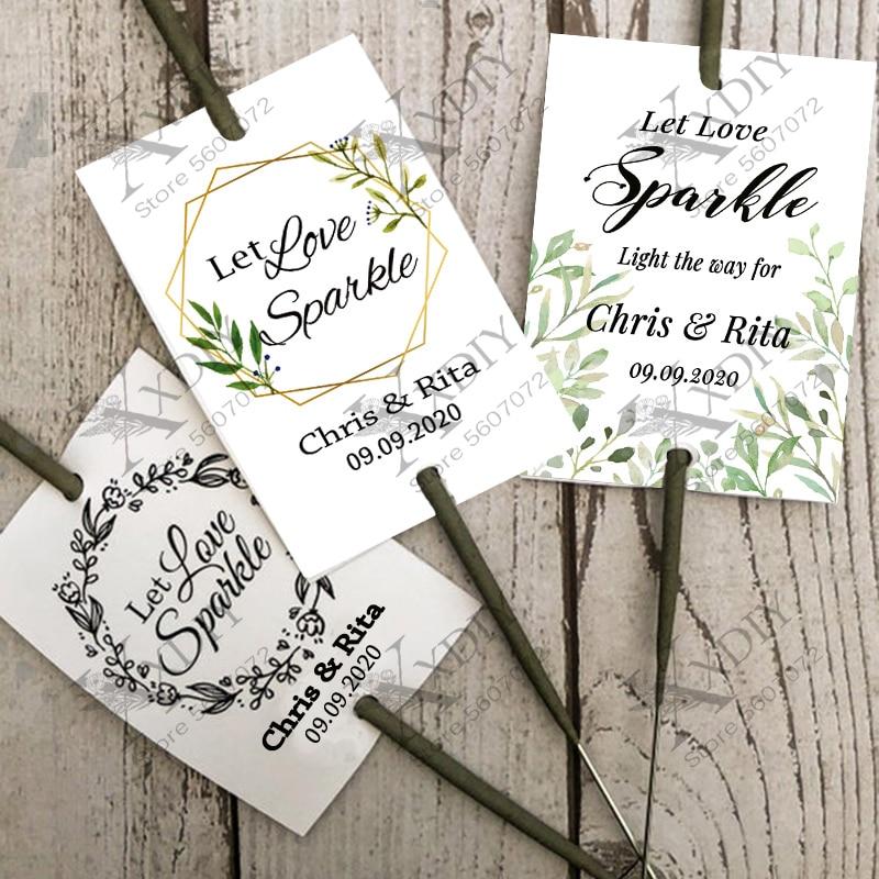 Personalized wedding Sparkler Tags /Labels 100pcs