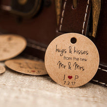 Load image into Gallery viewer, Round Wedding Favor Tags , customized Labels 200 pcs
