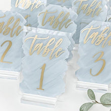 Load image into Gallery viewer, Plexiglass Acrylic Table Numbers with Stand 10pcs
